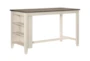 Fideo White Wood Rectangle White 60" Counter Height Height Table - Signature