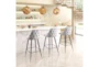 Modern Light Grey Contract Grade Bar Stool With Back - Room