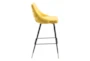 Modern Yellow Contract Grade Bar Stool With Back - Detail