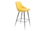 Modern Yellow Contract Grade Bar Stool With Back - Signature