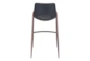 Modern Black Contract Grade Bar Stool With Back Set Of 2 - Detail