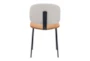 Modern Two Tone Beige Contract Grade Dining Chair Set Of 2 - Detail
