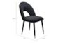 Mia Black Dining Chair Set of 2 - Detail