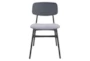 Modern Grey & Black Contract Grade Dining Chair Set Of 2 - Detail
