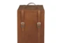 16 Inch Camel Brown Leather 4 Bottle Wine Holder Case - Detail
