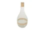 20 Inch Clear Glass + Rattan Rope Bottle Vase - Material