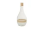 20 Inch Clear Glass + Rattan Rope Bottle Vase - Signature