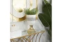 15 Inch White Metallic Gold + Black Maze Vase Planter - Room