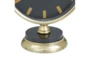 11 Inch Black + Gold Metallic Table Clock - Detail
