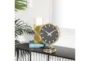 11 Inch Black + Gold Metallic Table Clock - Room