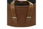 Camel Brown Leather Oval Baskets Set Of 2 - Detail