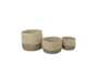 Natural + Brown Seagrass Round Floor Baskets Set Of 3 - Back