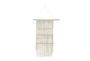 25X49 White + Natural Macrame Wall Hanging With Shelves - Back