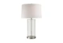 29 Inch Ribbed Clear Glass Cylinder Table Lamp - Signature