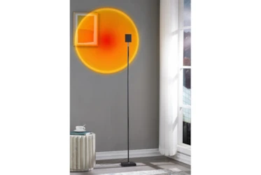 63 Inch Orange + Pink Projector Floor Lamp