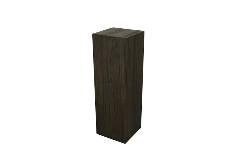 36 Inch Ebony Wood Veneer Decorative Pedestal - 360