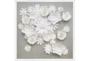 24X24 White Paper Flowers In Acrylic Ii - Signature