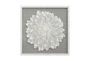 24X24 Flower Paper Art White - Signature
