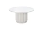Ali 55" White Round Dining Table - Front