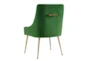 Trix Green Velvet Dining Side Chair - Back