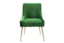 Trix Green Velvet Dining Side Chair - Front