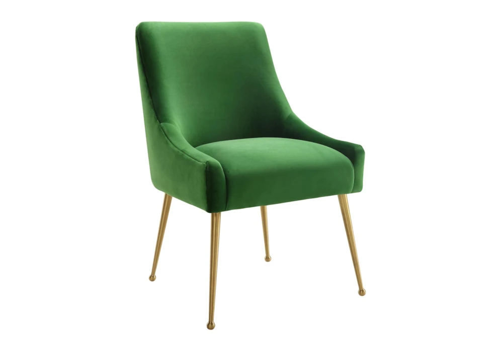 Trix Green Velvet Dining Side Chair