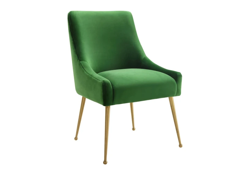 Trix Green Velvet Dining Side Chair - 360