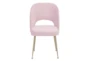 Shirley Blush Velvet Dining Chair - Front