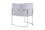 Elle Grey Velvet Dining Chair With Silver Leg - Back