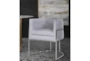 Elle Grey Velvet Dining Chair With Silver Leg - Room