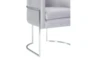 Elle Grey Velvet Dining Chair With Silver Leg - Side