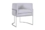 Elle Grey Velvet Dining Chair With Silver Leg - Signature