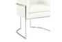Elle Cream Velvet Dining Chair With Silver Leg - Detail