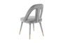 Terra Light Grey Velvet Dining Chair - Back