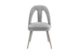 Terra Light Grey Velvet Dining Chair - Front