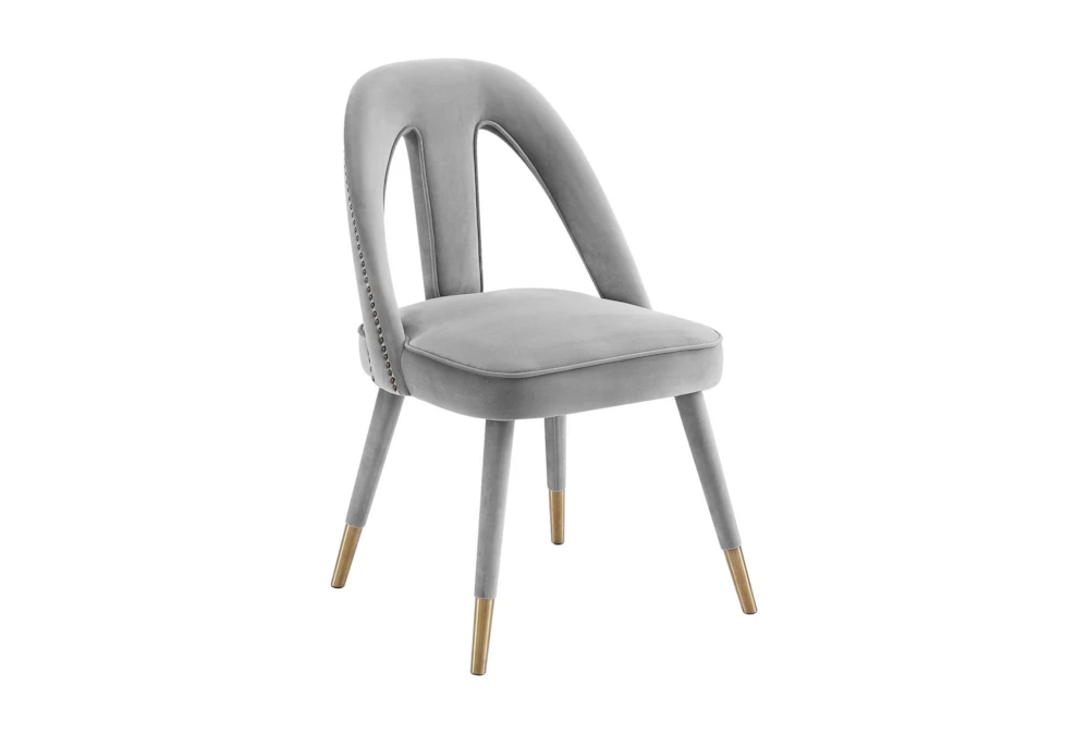 Terra Light Grey Velvet Dining Chair