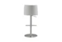 Meagan White And Silver Adjustable Stool - Back