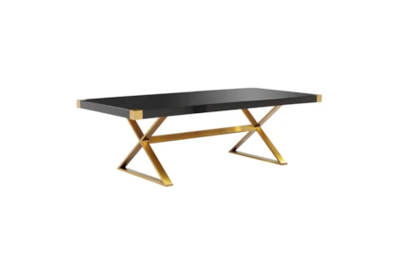 Adeline Black Lacquer 95 Inch Dining Table