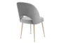 Shirley Light Grey Velvet Dining Chair - Back