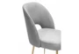 Shirley Light Grey Velvet Dining Chair - Side
