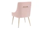 Trix Blush Velvet Dining Side Chair - Back