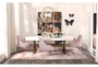Trix Blush Velvet Dining Side Chair - Room