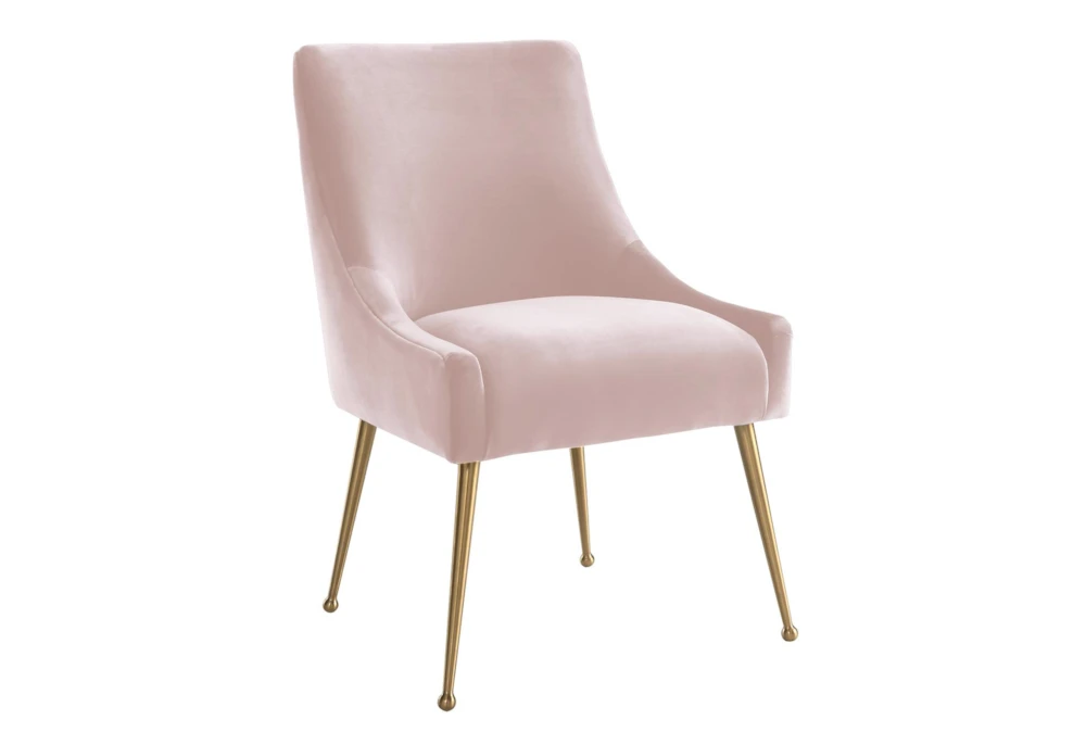 Trix Blush Velvet Dining Side Chair