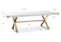 Tiffany White Lacquer Dining Table - Front