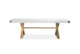 Adeline White Lacquer 95" Dining Table - Front
