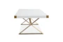 Adeline White Lacquer 95" Dining Table - Side