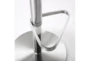 Fran White Stainless Steel Adjustable Barstool - Detail