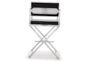 Director Black Stainless Steel Counter Stool - Back