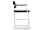 Director Black Stainless Steel Counter Stool - Side