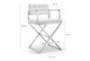 Director White Stainless Steel Counter Stool - Detail